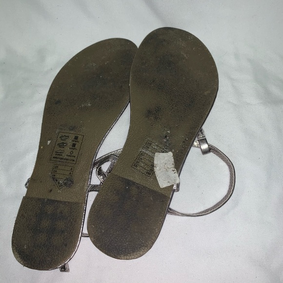 Pewter & Pink Flat Sandals - Picture 3 of 5